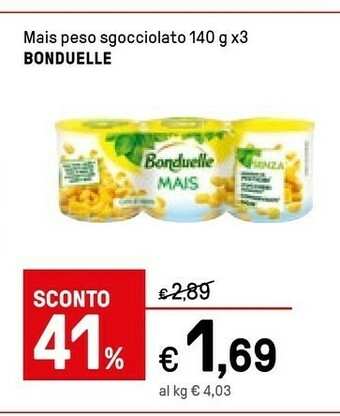 Iper La Grande Bonduelle Mais 140 G(ml) offerta