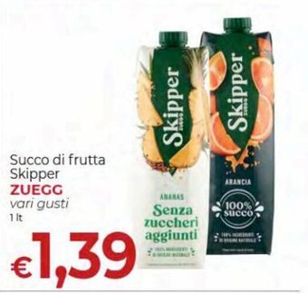 Zuegg Skipper Succo di frutta vari gusti 1 lt