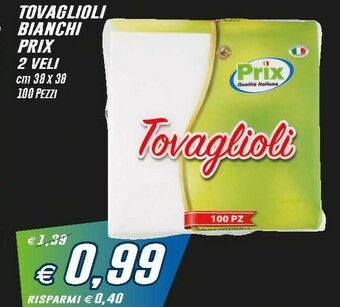 Prix Quality Tovaglioli offerta