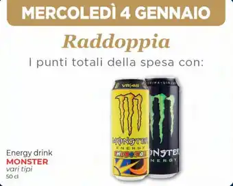 Iper Nonna Isa Monster Energy drink vari tipi 50 cl offerta