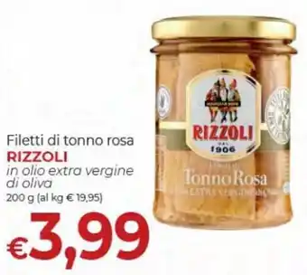 Iper Nonna Isa Rizzoli Filetti di tonno rosa in olio extra vergine di oliva 200 g offerta