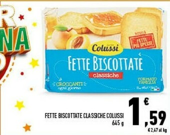 Conad Superstore Colussi Fette Biscottate Classiche 645 G(ml) offerta