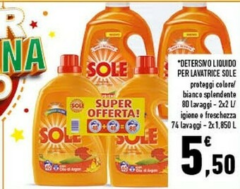 Conad Sole Detersivo Liquido Per Lavatrice offerta