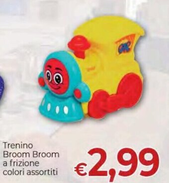 Trenino Broom Broom a frizione colori assortiti