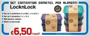 Locknlock Set Contenitori Ermetici Per Alimenti