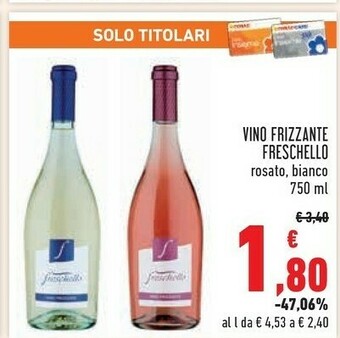 Conad Freschello Vino Frizzante Bianco 750ml offerta