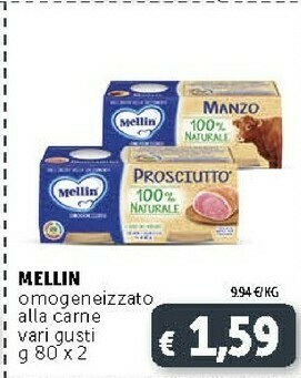 Deco Supermercati Mellin Omogeneizzato Alla Carne offerta