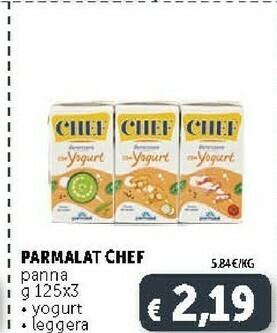 Deco Supermercati Parmalat Panna Chef Gourmet Leggera offerta