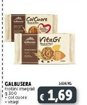 Deco Supermercati Galbusera Frollini Integrali Colcuore offerta