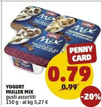 PENNY Muller Muller - Yogurt alla Vaniglia Più Mandorle 150 g(ml) offerta