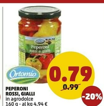 PENNY Ortomio Peperoni Rossi offerta