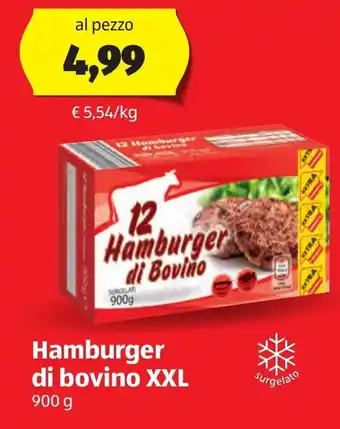 ALDI Hamburger di bovino XXL 900 g offerta