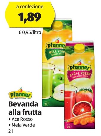 ALDI Pfanner Bevanda alla frutta Ace Rosso, Mela Verde 2 l offerta