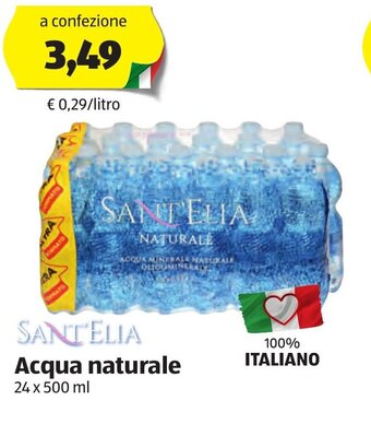 ALDI Sant'Elia Acqua naturale 24 x 500 ml offerta