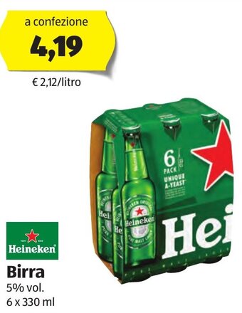 ALDI Heineken Birra 5% vol. 6 x 330 ml offerta