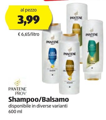 ALDI Pantene Pro-V Shampoo/Balsamo 600 ml offerta
