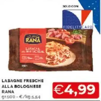 Mercatò Rana Lasagne Fresche Alla Bolognese 900 gr offerta