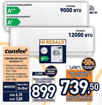 Comfee Condizionatore Dualsplit Maestrale 9+12