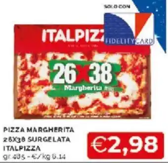 Mercatò Italpizza Pizza Margherita 26x30 Surgelata 405 gr offerta