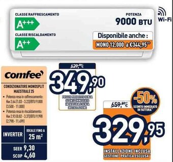 Unieuro Comfee Condizionatore Monosplit Maestrale 25 offerta