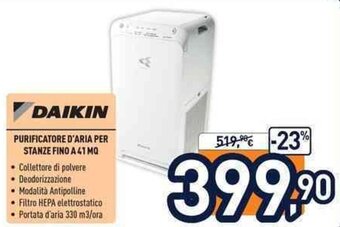 Unieuro Daikin Purificatore D'Aria per Stanze Fino A 41 MQ offerta