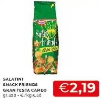 Mercatò Cameo Salatini Snack Friends Gran Festa 400 gr offerta