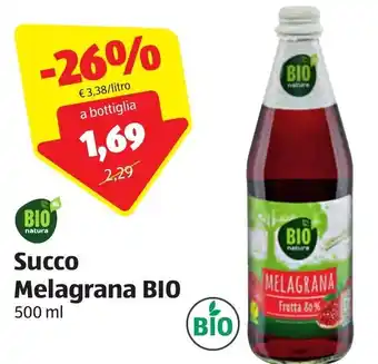 ALDI Bio natura Succo Melagrana Bio 500 ml offerta