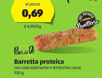 ALDI Pan del Di Barretta proteica con soia edamame e lenticchie rosse 100 g offerta