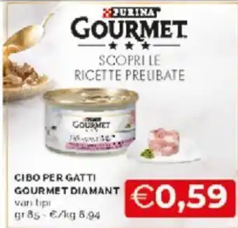 Mercatò Gourmet Diamant Cibo Per Gatti vari tipi 85 gr offerta