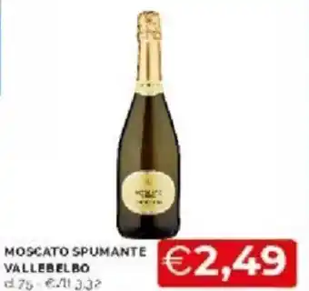 Mercatò Vallebelbo Moscato Spumante 75 cl offerta