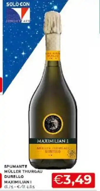 Mercatò Spumante Müller Thurgau Durello Maximilian 75 cl offerta