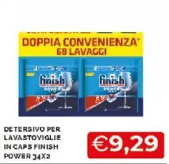 Mercatò finish Power Detersivo Per Lavastoviglie in Caps 34 x 2 offerta