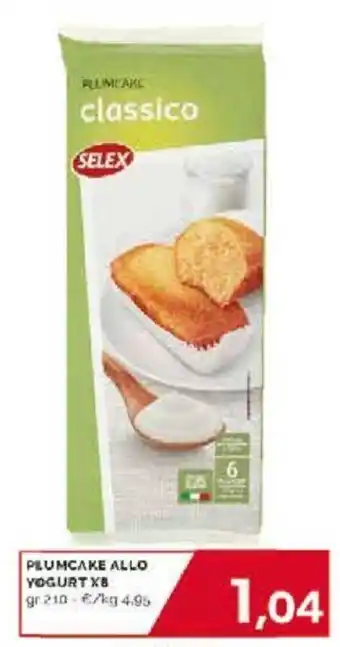 Mercatò Selex Plumcake Alllo Yogurt x 6 210 gr offerta