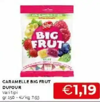 Dufour Caramelle Big Frut vari tipi 150 gr
