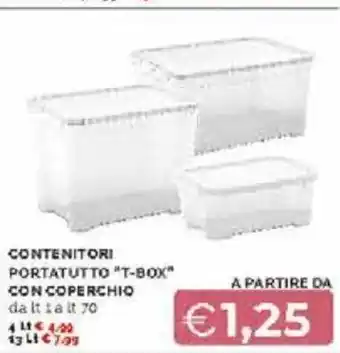 Mercatò Contenitori Portatutto T-Box con Coperchio offerta