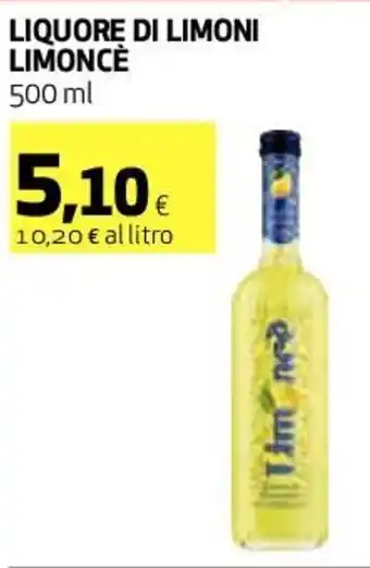 Coop Limoncè Liquore di Limoni 500 ml offerta