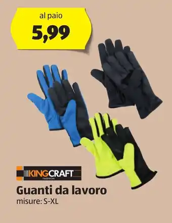 ALDI King Craft Fashion Guanti da lavoro offerta