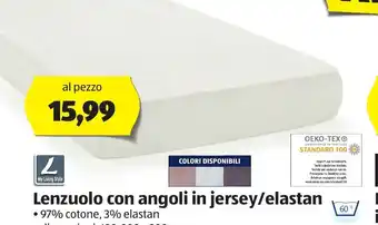 My Living Style Lenzuolo con angoli in jersey/elastan
