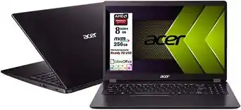 Amazon Acer notebook, pc portatile, display 15.6”, amd 3020e fino a 2.60ghz, ram 8gb ddr4, ssd 256 gb nvme, hdmi, wi fi, bluetoot... offerta