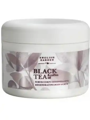 English garden scrub corpo rigenerante black tea and coffee oil