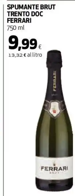 Coop Spumante Brut Trento Doc Ferrari 750 ml offerta