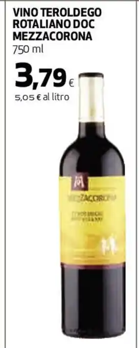 Coop Vino Teroldego Rotaliano Doc Mezzacorona 750 ml offerta