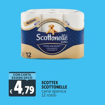 Deco Supermercati Scottex Scottonelle carta igienica 12 rotoli offerta