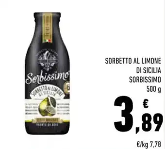Conad Sorbissimo Sorbetto Al Limone di Sicilia 500 g offerta