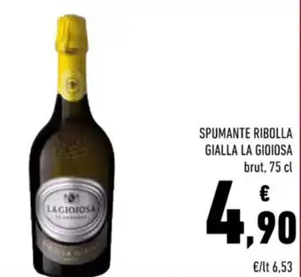 Conad La Gioiosa Spumante Ribolla Gialla brut, 75 cl offerta