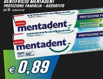 Prix Quality Mentadent Dentifricio offerta