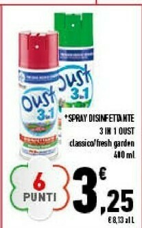 Oust Spray Disinfettante 3 In 1 Classico 410 Ml