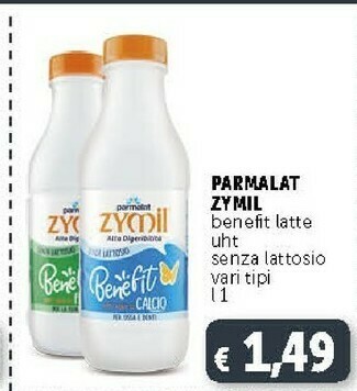 Deco Supermercati Parmalat Zymil Latte Intero Alta Digeribilità Senza Lattosio UHT 1000 G(ml) offerta