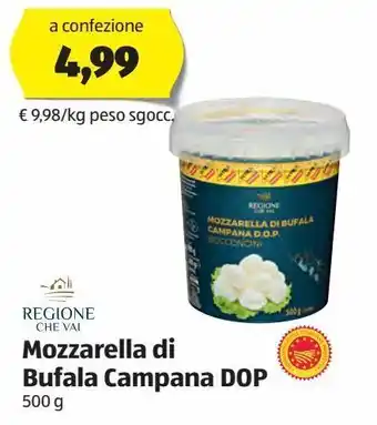 ALDI Mozzarella di bufala campana dop offerta