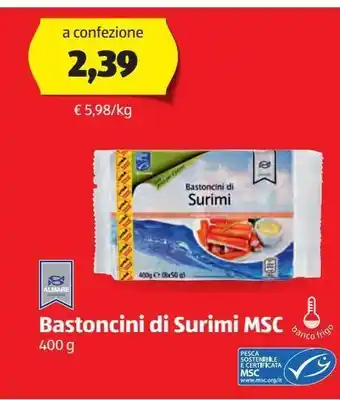 Bastoncini di surimi msc